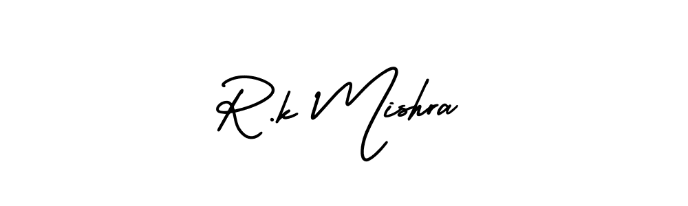 Make a beautiful signature design for name R.k Mishra. With this signature (AmerikaSignatureDemo-Regular) style, you can create a handwritten signature for free. R.k Mishra signature style 3 images and pictures png