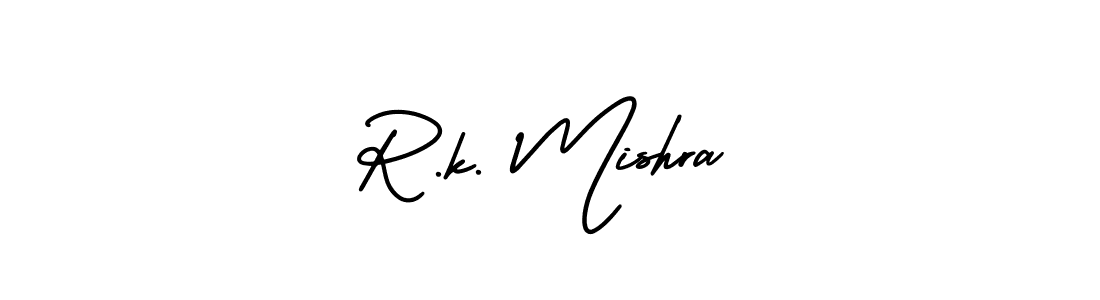 You should practise on your own different ways (AmerikaSignatureDemo-Regular) to write your name (R.k. Mishra) in signature. don't let someone else do it for you. R.k. Mishra signature style 3 images and pictures png