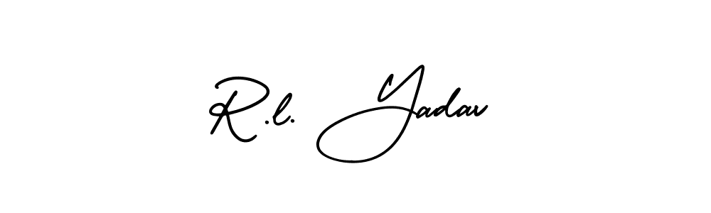 How to Draw R.l. Yadav signature style? AmerikaSignatureDemo-Regular is a latest design signature styles for name R.l. Yadav. R.l. Yadav signature style 3 images and pictures png