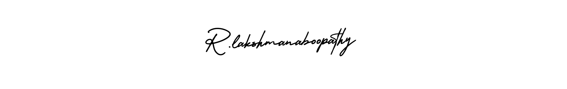 How to Draw R.lakshmanaboopathy signature style? AmerikaSignatureDemo-Regular is a latest design signature styles for name R.lakshmanaboopathy. R.lakshmanaboopathy signature style 3 images and pictures png