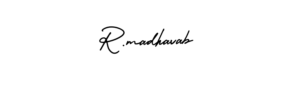 It looks lik you need a new signature style for name R.madhavab. Design unique handwritten (AmerikaSignatureDemo-Regular) signature with our free signature maker in just a few clicks. R.madhavab signature style 3 images and pictures png