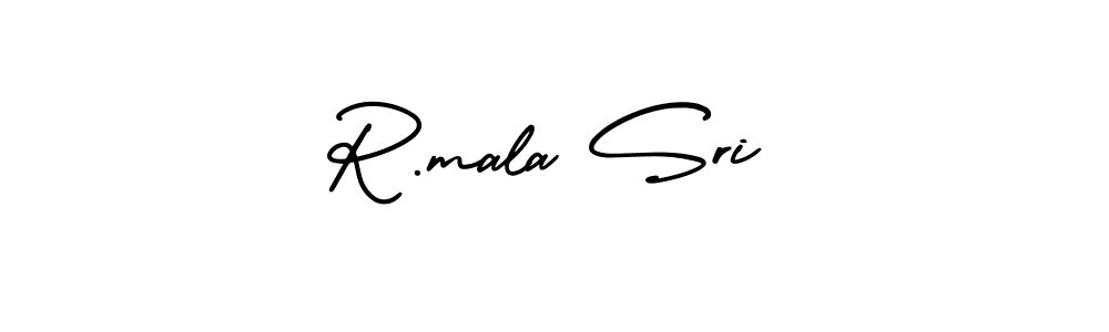 Design your own signature with our free online signature maker. With this signature software, you can create a handwritten (AmerikaSignatureDemo-Regular) signature for name R.mala Sri. R.mala Sri signature style 3 images and pictures png