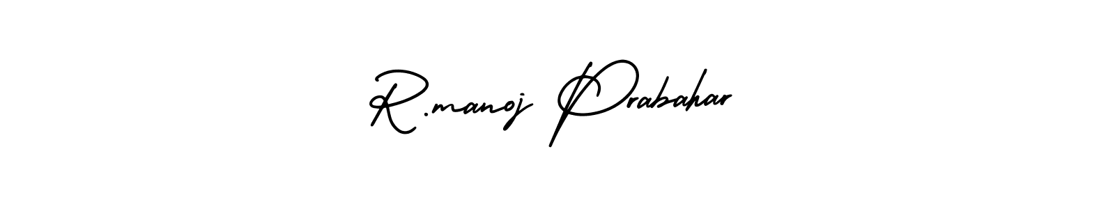 R.manoj Prabahar stylish signature style. Best Handwritten Sign (AmerikaSignatureDemo-Regular) for my name. Handwritten Signature Collection Ideas for my name R.manoj Prabahar. R.manoj Prabahar signature style 3 images and pictures png