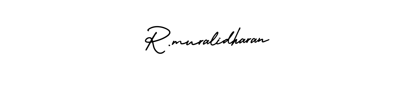 Make a beautiful signature design for name R.muralidharan. With this signature (AmerikaSignatureDemo-Regular) style, you can create a handwritten signature for free. R.muralidharan signature style 3 images and pictures png