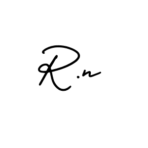 R.n stylish signature style. Best Handwritten Sign (AmerikaSignatureDemo-Regular) for my name. Handwritten Signature Collection Ideas for my name R.n. R.n signature style 3 images and pictures png