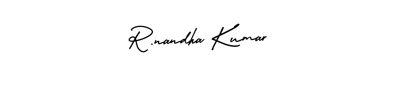 Similarly AmerikaSignatureDemo-Regular is the best handwritten signature design. Signature creator online .You can use it as an online autograph creator for name R.nandha Kumar. R.nandha Kumar signature style 3 images and pictures png