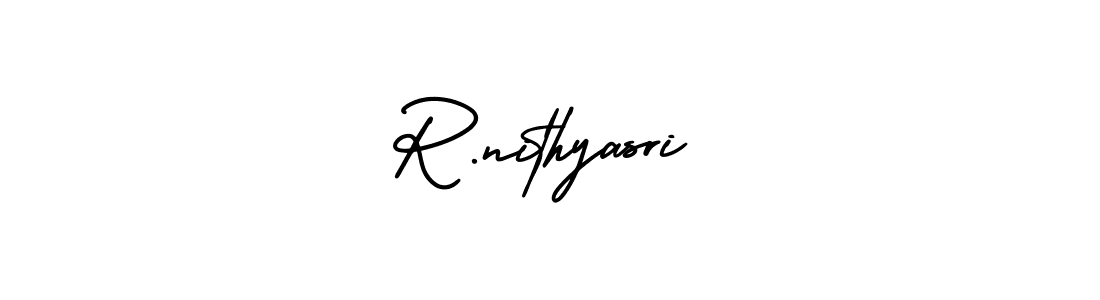 Also we have R.nithyasri name is the best signature style. Create professional handwritten signature collection using AmerikaSignatureDemo-Regular autograph style. R.nithyasri signature style 3 images and pictures png