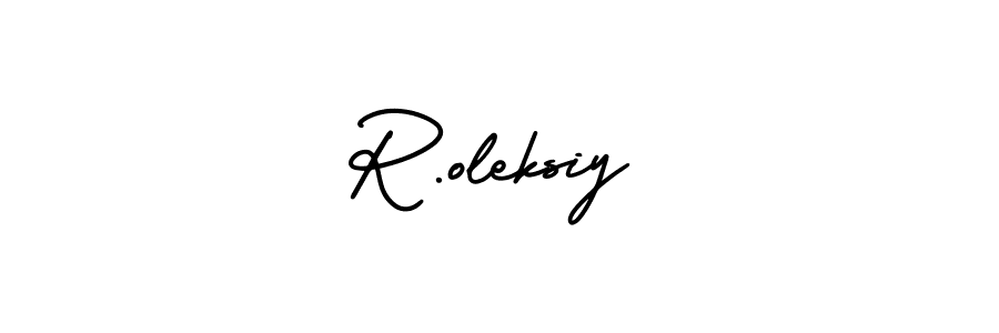AmerikaSignatureDemo-Regular is a professional signature style that is perfect for those who want to add a touch of class to their signature. It is also a great choice for those who want to make their signature more unique. Get R.oleksiy name to fancy signature for free. R.oleksiy signature style 3 images and pictures png