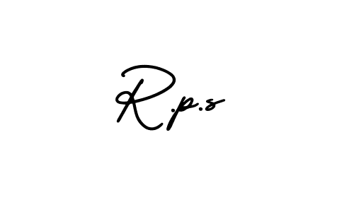 Design your own signature with our free online signature maker. With this signature software, you can create a handwritten (AmerikaSignatureDemo-Regular) signature for name R.p.s. R.p.s signature style 3 images and pictures png