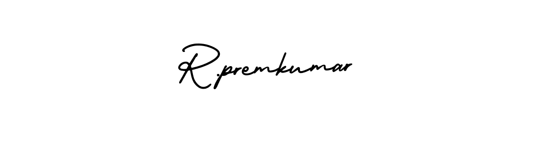 This is the best signature style for the R.premkumar name. Also you like these signature font (AmerikaSignatureDemo-Regular). Mix name signature. R.premkumar signature style 3 images and pictures png