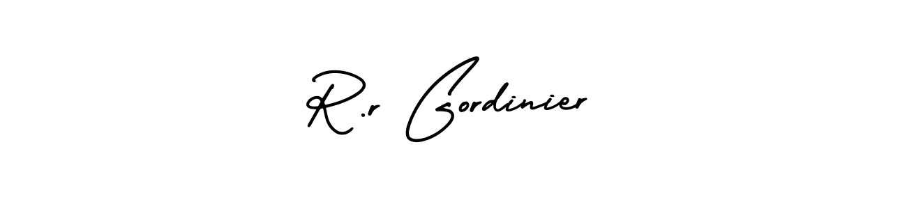 Also You can easily find your signature by using the search form. We will create R.r Gordinier name handwritten signature images for you free of cost using AmerikaSignatureDemo-Regular sign style. R.r Gordinier signature style 3 images and pictures png