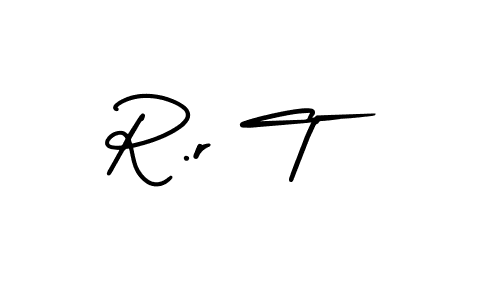 Design your own signature with our free online signature maker. With this signature software, you can create a handwritten (AmerikaSignatureDemo-Regular) signature for name R.r T. R.r T signature style 3 images and pictures png