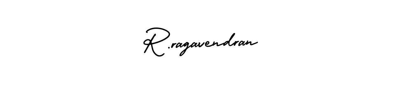 You should practise on your own different ways (AmerikaSignatureDemo-Regular) to write your name (R.ragavendran) in signature. don't let someone else do it for you. R.ragavendran signature style 3 images and pictures png