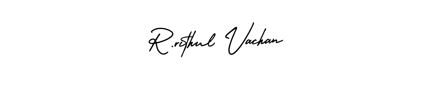 How to make R.rithul Vachan signature? AmerikaSignatureDemo-Regular is a professional autograph style. Create handwritten signature for R.rithul Vachan name. R.rithul Vachan signature style 3 images and pictures png