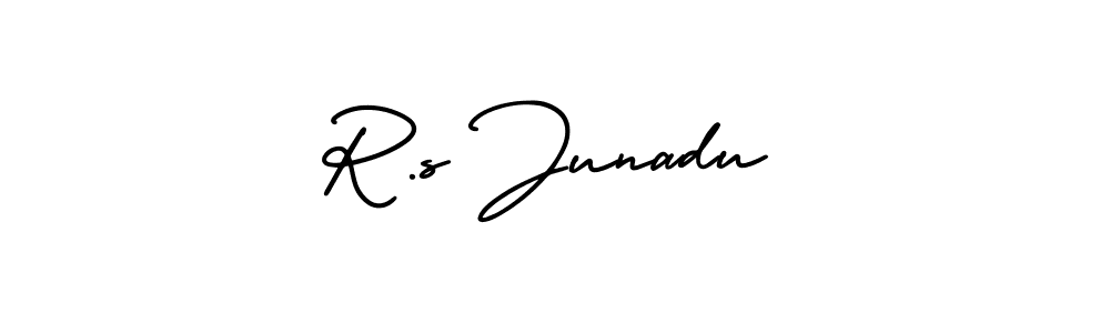 if you are searching for the best signature style for your name R.s Junadu. so please give up your signature search. here we have designed multiple signature styles  using AmerikaSignatureDemo-Regular. R.s Junadu signature style 3 images and pictures png