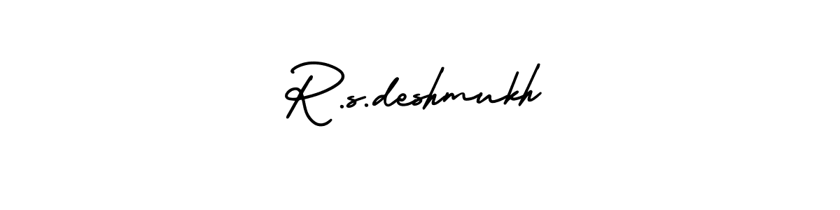 This is the best signature style for the R.s.deshmukh name. Also you like these signature font (AmerikaSignatureDemo-Regular). Mix name signature. R.s.deshmukh signature style 3 images and pictures png