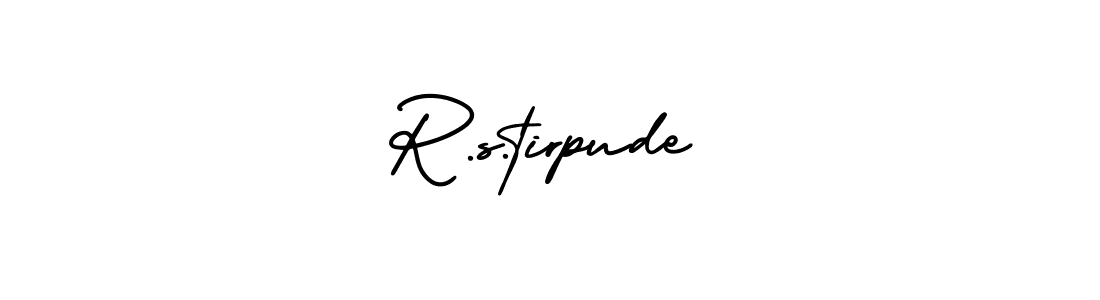 This is the best signature style for the R.s.tirpude name. Also you like these signature font (AmerikaSignatureDemo-Regular). Mix name signature. R.s.tirpude signature style 3 images and pictures png