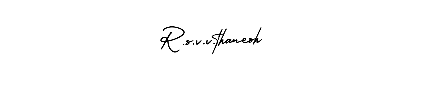 Use a signature maker to create a handwritten signature online. With this signature software, you can design (AmerikaSignatureDemo-Regular) your own signature for name R.s.v.v.thanesh. R.s.v.v.thanesh signature style 3 images and pictures png