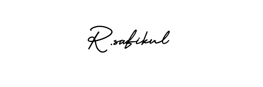 R.safikul stylish signature style. Best Handwritten Sign (AmerikaSignatureDemo-Regular) for my name. Handwritten Signature Collection Ideas for my name R.safikul. R.safikul signature style 3 images and pictures png