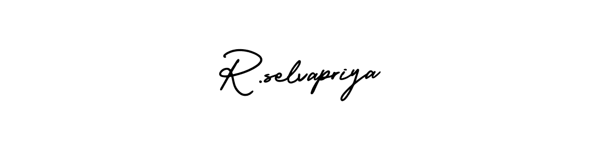 Design your own signature with our free online signature maker. With this signature software, you can create a handwritten (AmerikaSignatureDemo-Regular) signature for name R.selvapriya. R.selvapriya signature style 3 images and pictures png