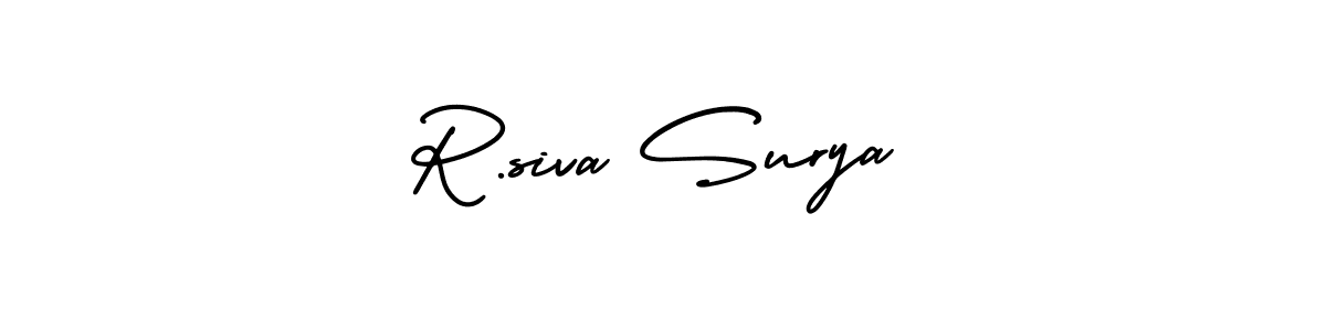 Use a signature maker to create a handwritten signature online. With this signature software, you can design (AmerikaSignatureDemo-Regular) your own signature for name R.siva Surya. R.siva Surya signature style 3 images and pictures png