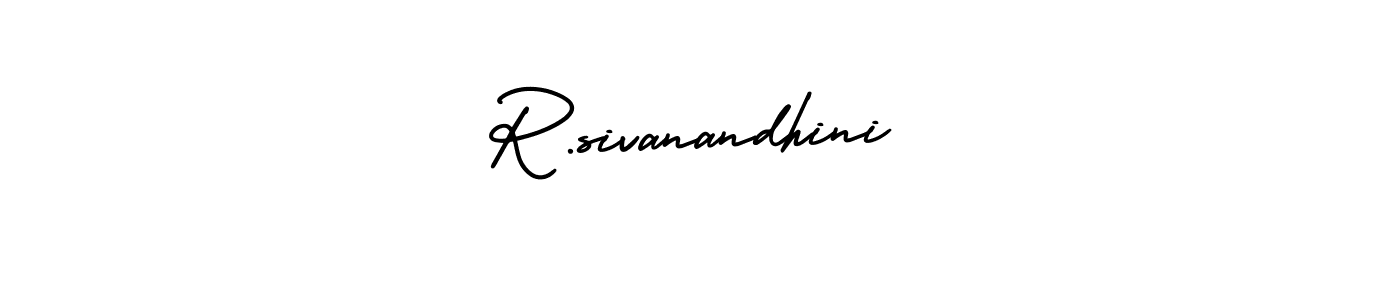 Design your own signature with our free online signature maker. With this signature software, you can create a handwritten (AmerikaSignatureDemo-Regular) signature for name R.sivanandhini. R.sivanandhini signature style 3 images and pictures png