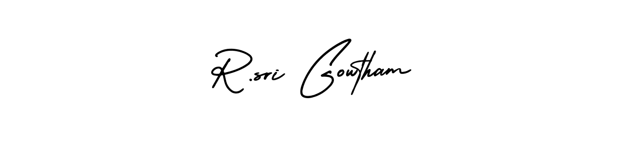 How to make R.sri Gowtham signature? AmerikaSignatureDemo-Regular is a professional autograph style. Create handwritten signature for R.sri Gowtham name. R.sri Gowtham signature style 3 images and pictures png