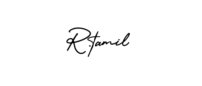 R.tamil stylish signature style. Best Handwritten Sign (AmerikaSignatureDemo-Regular) for my name. Handwritten Signature Collection Ideas for my name R.tamil. R.tamil signature style 3 images and pictures png