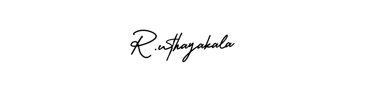if you are searching for the best signature style for your name R.uthayakala. so please give up your signature search. here we have designed multiple signature styles  using AmerikaSignatureDemo-Regular. R.uthayakala signature style 3 images and pictures png