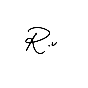 How to make R.v signature? AmerikaSignatureDemo-Regular is a professional autograph style. Create handwritten signature for R.v name. R.v signature style 3 images and pictures png