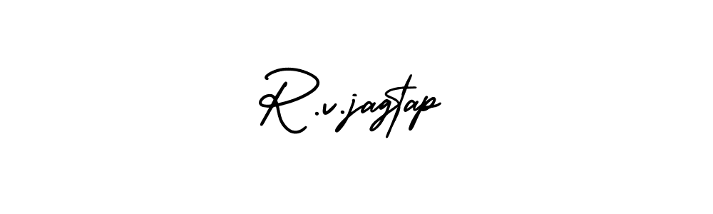 How to Draw R.v.jagtap signature style? AmerikaSignatureDemo-Regular is a latest design signature styles for name R.v.jagtap. R.v.jagtap signature style 3 images and pictures png