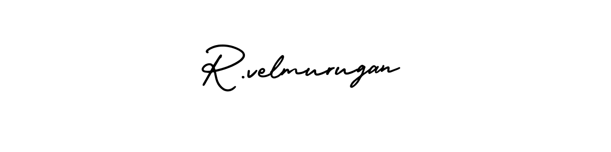 Use a signature maker to create a handwritten signature online. With this signature software, you can design (AmerikaSignatureDemo-Regular) your own signature for name R.velmurugan. R.velmurugan signature style 3 images and pictures png