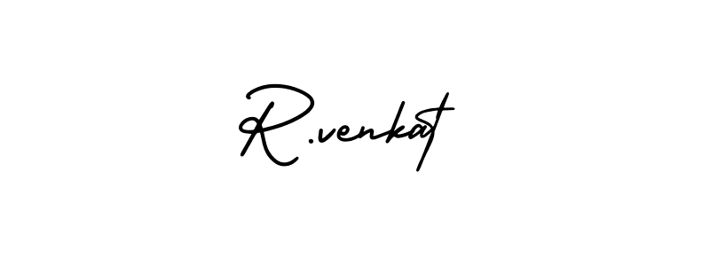 How to Draw R.venkat signature style? AmerikaSignatureDemo-Regular is a latest design signature styles for name R.venkat. R.venkat signature style 3 images and pictures png