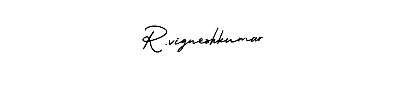 Design your own signature with our free online signature maker. With this signature software, you can create a handwritten (AmerikaSignatureDemo-Regular) signature for name R.vigneshkumar. R.vigneshkumar signature style 3 images and pictures png