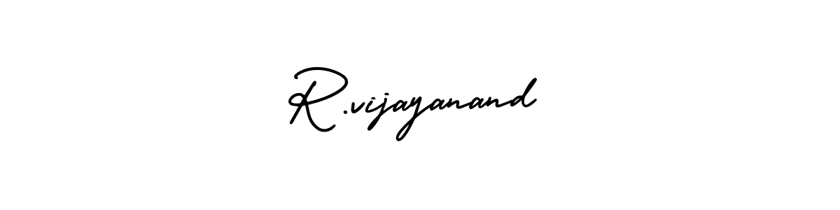 Also You can easily find your signature by using the search form. We will create R.vijayanand name handwritten signature images for you free of cost using AmerikaSignatureDemo-Regular sign style. R.vijayanand signature style 3 images and pictures png