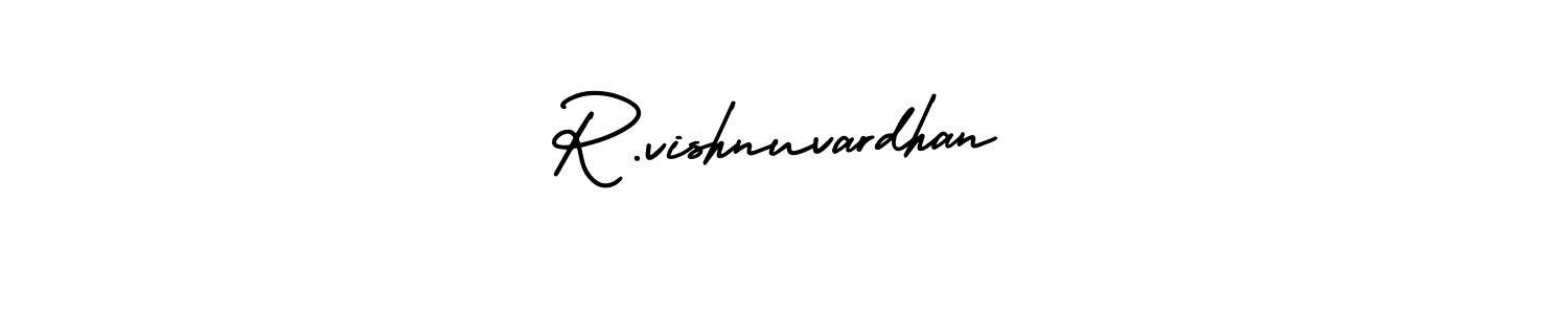 Make a beautiful signature design for name R.vishnuvardhan. With this signature (AmerikaSignatureDemo-Regular) style, you can create a handwritten signature for free. R.vishnuvardhan signature style 3 images and pictures png