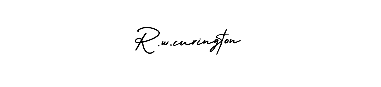 You should practise on your own different ways (AmerikaSignatureDemo-Regular) to write your name (R.w.curington) in signature. don't let someone else do it for you. R.w.curington signature style 3 images and pictures png