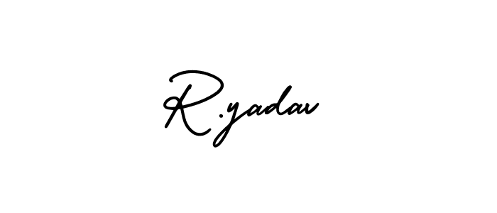 R.yadav stylish signature style. Best Handwritten Sign (AmerikaSignatureDemo-Regular) for my name. Handwritten Signature Collection Ideas for my name R.yadav. R.yadav signature style 3 images and pictures png