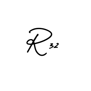 The best way (AmerikaSignatureDemo-Regular) to make a short signature is to pick only two or three words in your name. The name R32 include a total of six letters. For converting this name. R32 signature style 3 images and pictures png