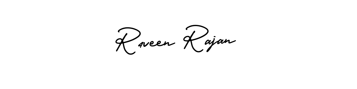 Use a signature maker to create a handwritten signature online. With this signature software, you can design (AmerikaSignatureDemo-Regular) your own signature for name R4veen Rajan. R4veen Rajan signature style 3 images and pictures png