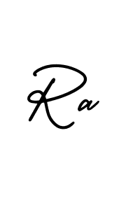 Use a signature maker to create a handwritten signature online. With this signature software, you can design (AmerikaSignatureDemo-Regular) your own signature for name Ra. Ra signature style 3 images and pictures png