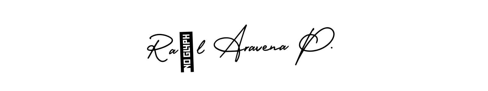 Make a beautiful signature design for name Raúl Aravena P.. With this signature (AmerikaSignatureDemo-Regular) style, you can create a handwritten signature for free. Raúl Aravena P. signature style 3 images and pictures png