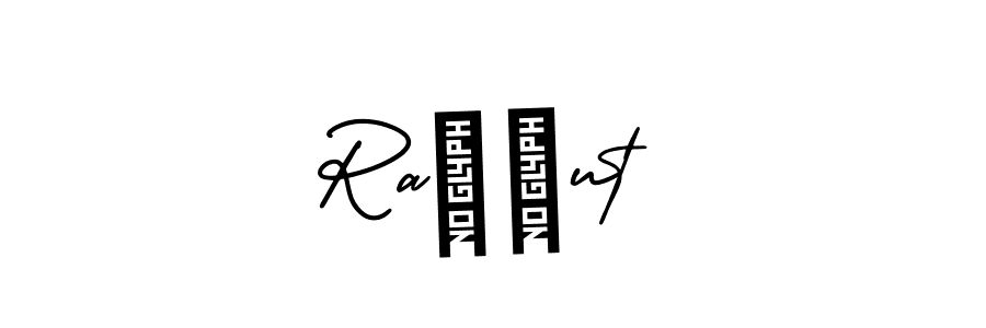 You should practise on your own different ways (AmerikaSignatureDemo-Regular) to write your name (Raʝ℘ut) in signature. don't let someone else do it for you. Raʝ℘ut signature style 3 images and pictures png