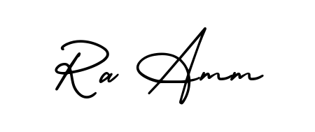 Master the art of signing with Ra Amm written in fluent AmerikaSignatureDemo-Regular script. A great template to practice and refine your handwriting. Ra Amm signature style 3 images and pictures png