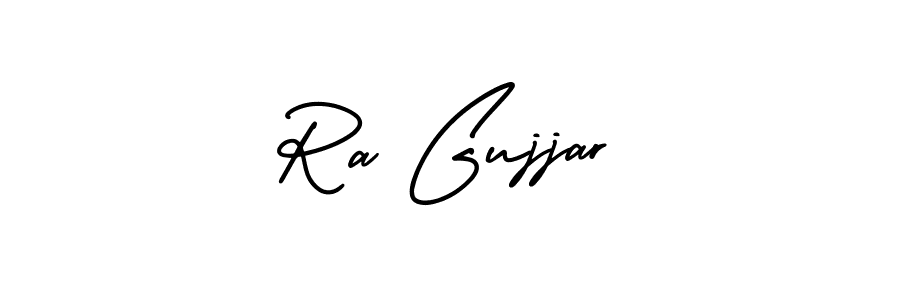 Ra Gujjar stylish signature style. Best Handwritten Sign (AmerikaSignatureDemo-Regular) for my name. Handwritten Signature Collection Ideas for my name Ra Gujjar. Ra Gujjar signature style 3 images and pictures png