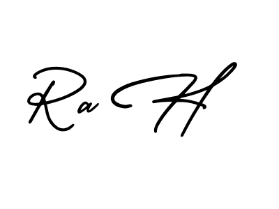 AmerikaSignatureDemo-Regular is a professional signature style that is perfect for those who want to add a touch of class to their signature. It is also a great choice for those who want to make their signature more unique. Get Ra H name to fancy signature for free. Ra H signature style 3 images and pictures png