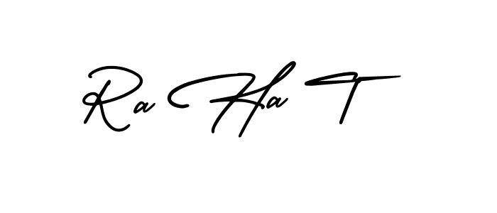 How to make Ra Ha T signature? AmerikaSignatureDemo-Regular is a professional autograph style. Create handwritten signature for Ra Ha T name. Ra Ha T signature style 3 images and pictures png