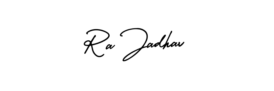 It looks lik you need a new signature style for name Ra Jadhav. Design unique handwritten (AmerikaSignatureDemo-Regular) signature with our free signature maker in just a few clicks. Ra Jadhav signature style 3 images and pictures png