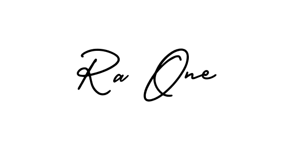 Use a signature maker to create a handwritten signature online. With this signature software, you can design (AmerikaSignatureDemo-Regular) your own signature for name Ra One. Ra One signature style 3 images and pictures png