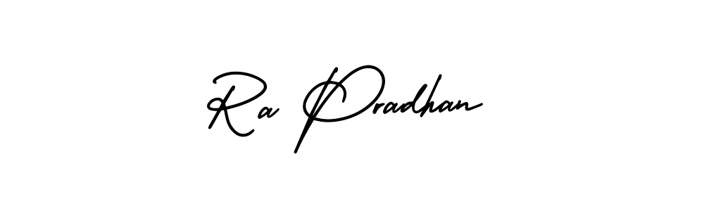 How to Draw Ra Pradhan signature style? AmerikaSignatureDemo-Regular is a latest design signature styles for name Ra Pradhan. Ra Pradhan signature style 3 images and pictures png